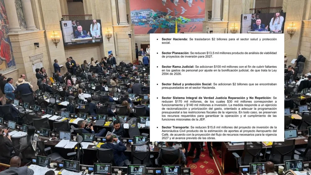 Presupuesto 2027 plantea recorte de $170.000 millones a la JEP: recursos serían redistribuidos entre justicia y deporte